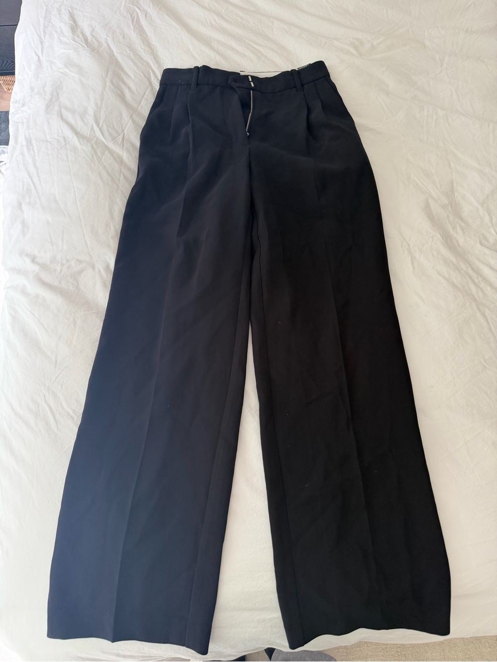 Wilfred Black Wide-Leg Trousers with Silver Hardware